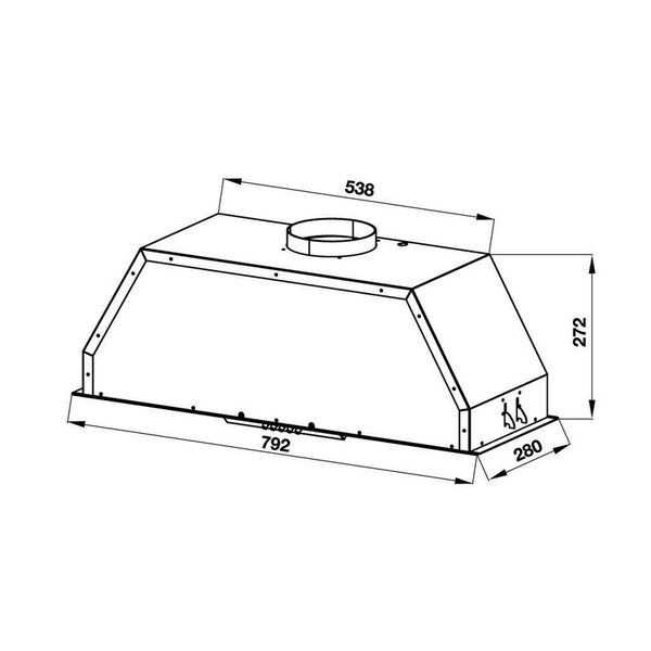 Máy Hút Mùi Âm Tủ Hafele TỦ HH-BI79A 533.80.038 - 630 m³/h