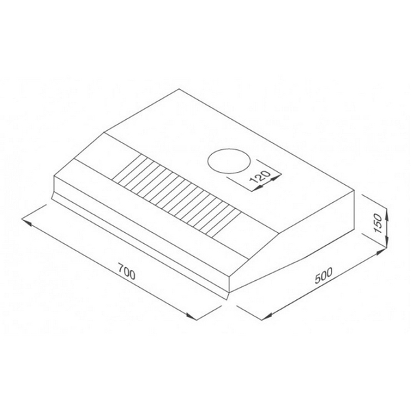 Bản Vẽ Sơ Đồ Kích Thước Lắp Đặt Máy Hút Mùi MALLOCA CLASSIC H392.7B