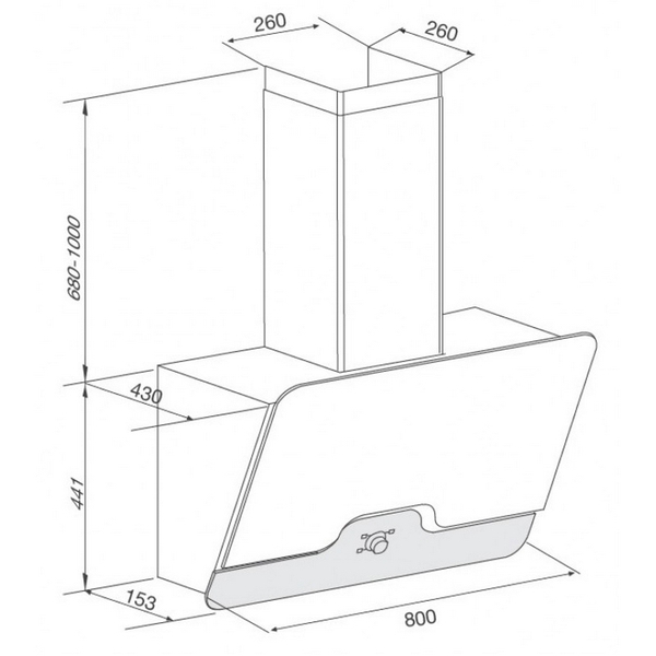 Máy Hút Khói Khử Mùi Malloca DRIVE F-152W Áp Tường Nghiêng - 850 m³/h