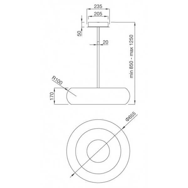 Máy Hút Mùi Đảo Malloca GEMINI BLACK-I235F - 500 m³/h Treo Độc Lập