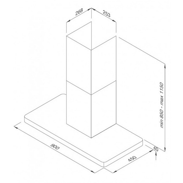 Máy Hút Khói Khử Mùi Malloca K900A Áp Tường - 850 m³/h