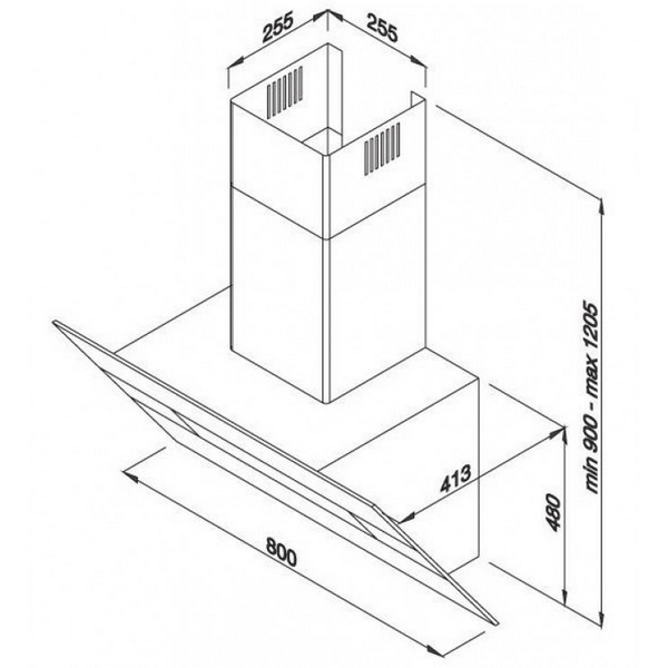 Máy Hút Mùi Malloca KITE BLACK-K200B Áp Tường - 850 m³/h