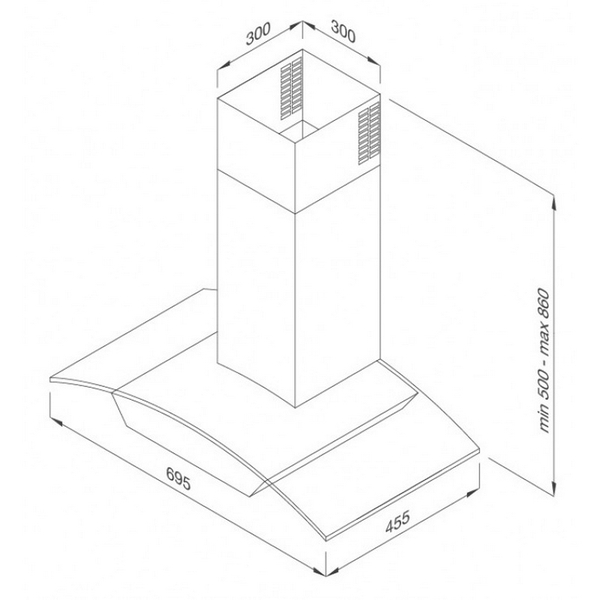 Máy Hút Khói Khử Mùi Malloca MC 7018HS Áp Tường - 1200 m³/h