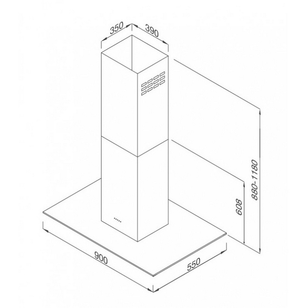 Máy Hút Mùi Đảo Malloca MC-9053 ISLA - 850 m³/h Treo Độc Lập