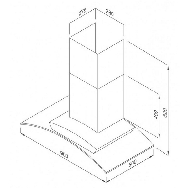 Máy Hút Khói Khử Mùi Malloca MC 9077 LCD Áp Tường - 900 m³/h