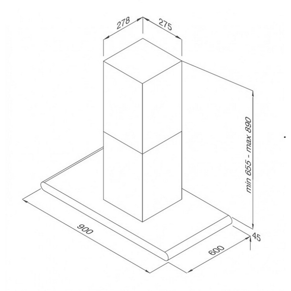 Máy Hút Mùi Đảo Malloca MC 9082 ISLAND - 1000 m³/h Treo Độc Lập