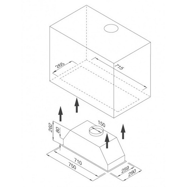 Máy Hút Khói Âm Tủ Malloca MH 750BI - 750 m³/h