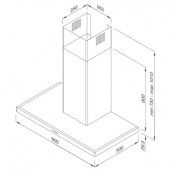 Máy Hút Khói Khử Mùi Malloca SLIM K1522 Áp Tường - 850 m³/h