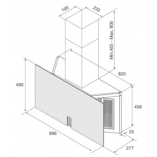 Máy Hút Khói Khử Mùi Malloca TIME K-16 BRUNO Áp Tường - 850 m³/h