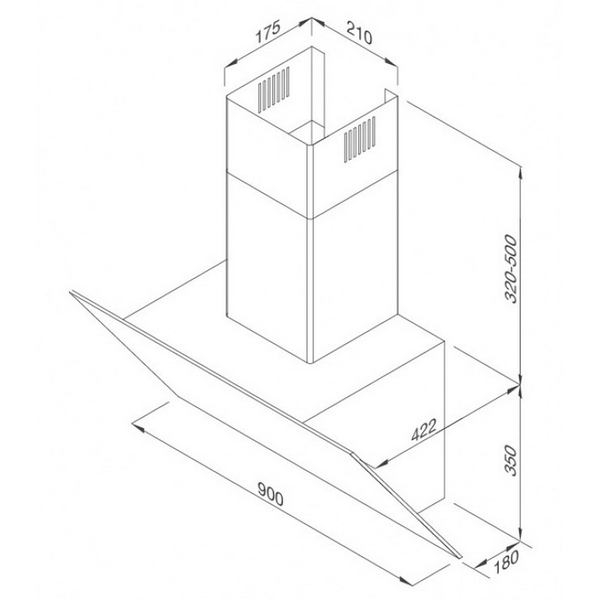 Máy Hút Khói Khử Mùi Malloca VITA V-3 Áp Tường Nghiêng - 700 m³/h