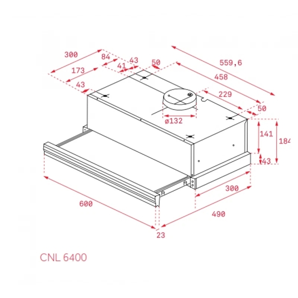 Máy Hút Mùi Âm Tủ Teka CNL 6400 40436800