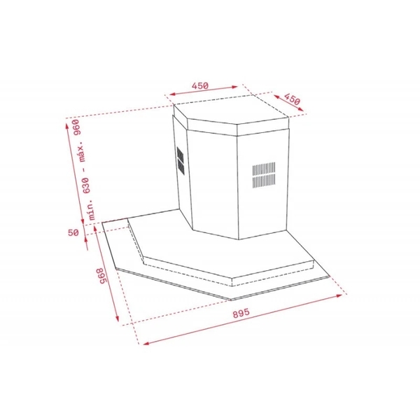 Máy Hút Mùi Áp Tường Teka DQ2 985 40477002