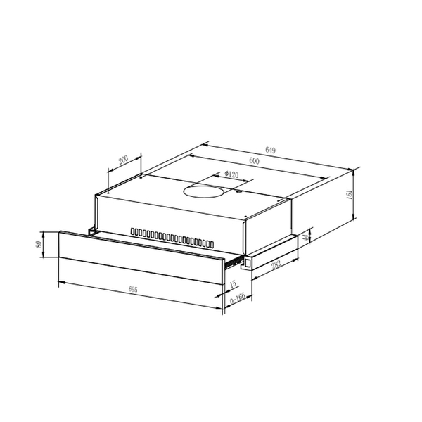 Máy Hút Mùi Âm Tủ Teka TLR2 72 SS 113070002