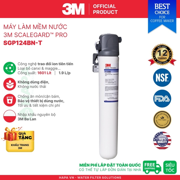 Máy Làm Mềm Nước 3M SGP124BN-T, SGP165BN-T, SGP195BN-T SCALEGARD™ PRO