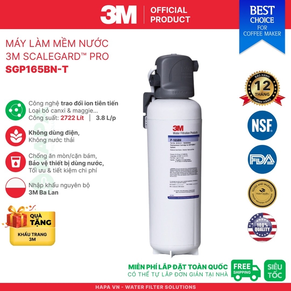 Máy Làm Mềm Nước 3M SGP124BN-T, SGP165BN-T, SGP195BN-T SCALEGARD™ PRO