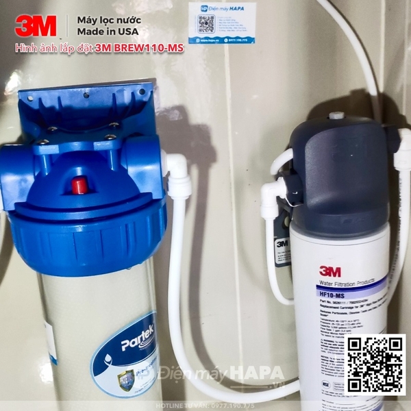 Ảnh lắp đặt thực tế của Máy Lọc Nước Uống Trực Tiếp 3M BREW110-MS - 01