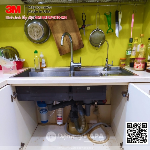 Ảnh lắp đặt thực tế của Máy Lọc Nước Uống Trực Tiếp 3M BREW120-MS tại Điện máy HAPA - 06