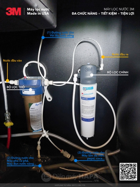 Máy Lọc Nước 3M BREW120-MS Uống Trực Tiếp Từ Vòi - Nhập Khẩu Mỹ