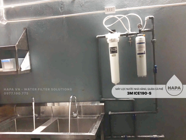 Máy Lọc Nước 3M ICE190-S Chuyên Dùng Cho Quán Cà Phê, Nhà Hàng - Nhập Khẩu Mỹ