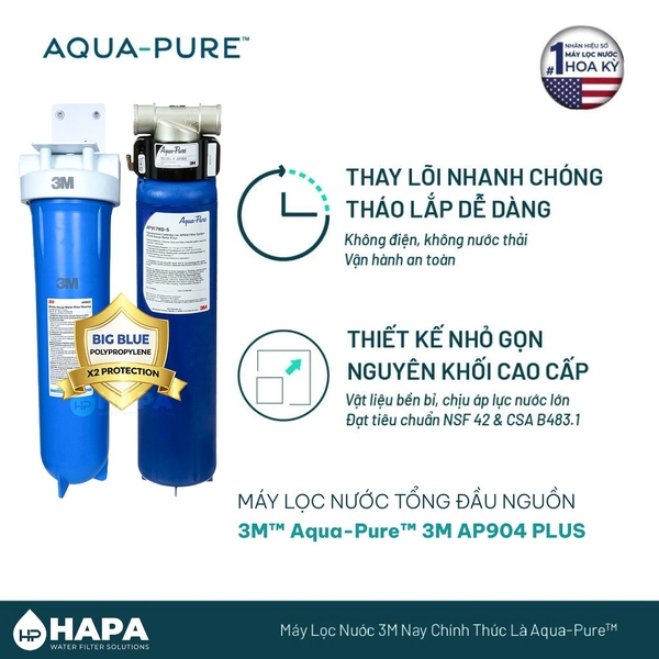 Hệ Thống Lọc Tổng Đầu Nguồn 3M AP904 PLUS Cao Cấp - Nhập Khẩu Mỹ