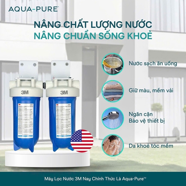 Máy Lọc Nước Đầu Nguồn Cao Cấp 3M™ Aqua-Pure™ AP801B-810-817 10 inch Big Blue