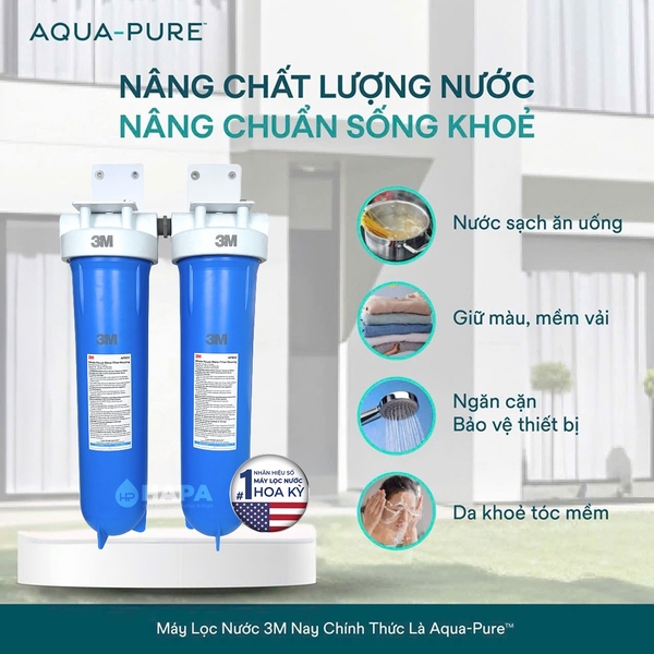 Máy Lọc Nước Đầu Nguồn Cao Cấp 3M™ Aqua-Pure™ AP802B-810-817 20 inch Big Blue