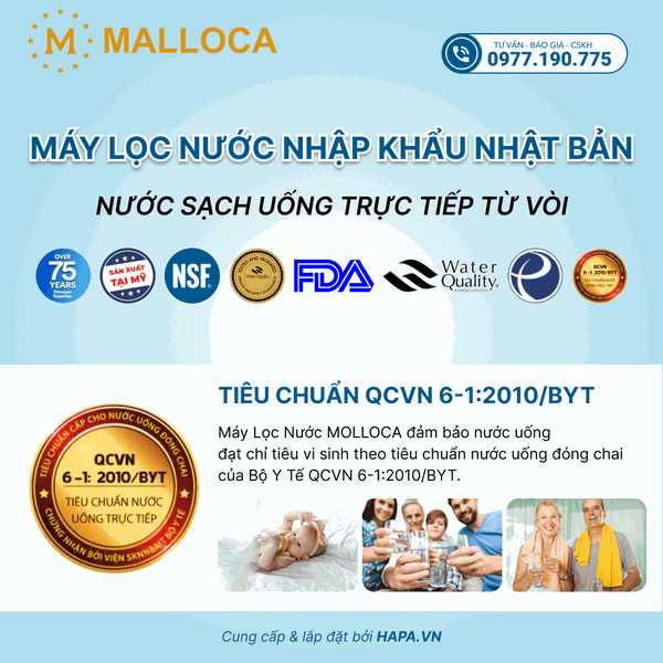 Máy Lọc Nước MALLOCA MPC-5KCB Uống Trực Tiếp Từ Vòi - Nhập Khẩu Nhật Bản, Chính Hãng