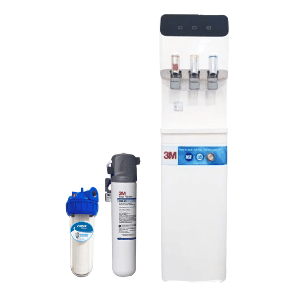 Máy Lọc Nước Nóng Lạnh 3 Vòi 3M (Màu Trắng) - Bộ lọc nhập khẩu Mỹ