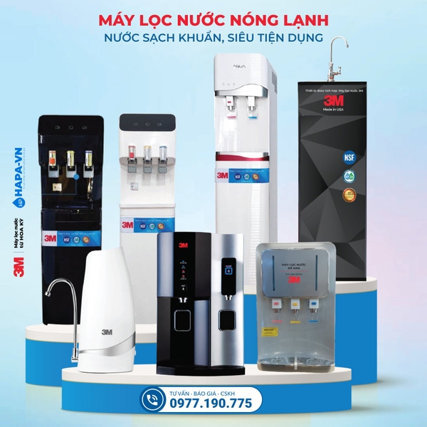 Máy Lọc Nước Nóng Lạnh 3M cho Gia đình, Văn phòng - Bộ lọc nhập khẩu Mỹ