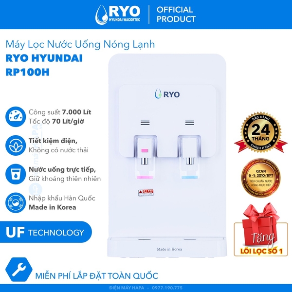 Máy Lọc Nước Nóng Lạnh RYO Hyundai RP100H - Nhập Khẩu Hàn Quốc