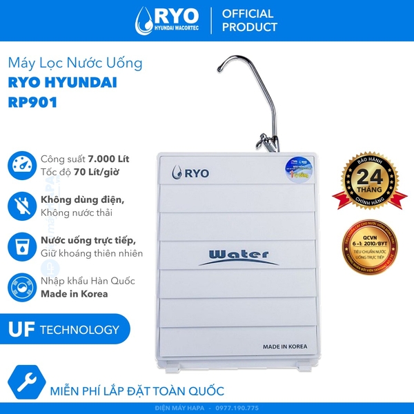 Máy Lọc Nước Uống RYO Hyundai RP901 Công nghệ UF - Nhập Khẩu Hàn Quốc