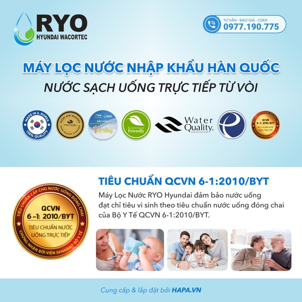 Lõi Lọc Nước RYO Hyundai Cho Máy PGP1000 - Nhập Khẩu Hàn Quốc