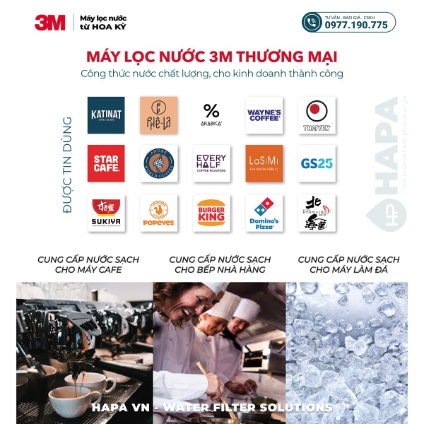 Máy Lọc Nước 3M ICE190S-WOI Chuyên Dùng Cho Quán Cà Phê, Nhà Hàng - Nhập Khẩu Mỹ