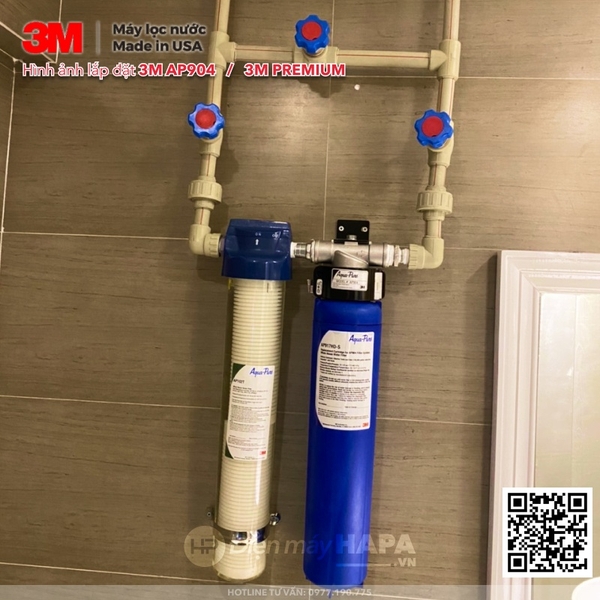 Ảnh lắp đặt thực tế của Máy Lọc Nước Tổng Đầu Nguồn 3M AP904 - Điện máy HAPA - 02