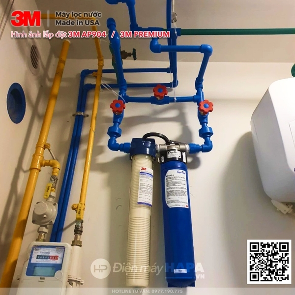 Ảnh lắp đặt thực tế của Máy Lọc Nước Tổng Đầu Nguồn 3M AP904 - Điện máy HAPA - 03