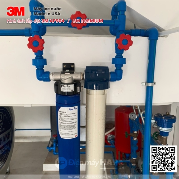 Ảnh lắp đặt thực tế của Máy Lọc Nước Tổng Đầu Nguồn 3M AP904 - Điện máy HAPA - 05