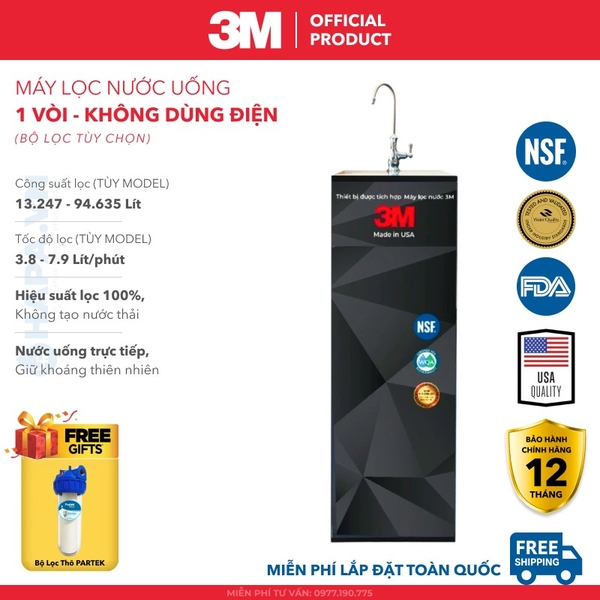 Máy Lọc Nước Nóng Lạnh 3M cho Gia đình, Văn phòng - Bộ lọc nhập khẩu Mỹ