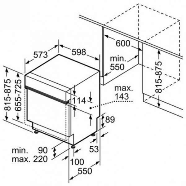 Máy Rửa Chén Bosch HMH.SMI46IS03E Bán Âm Serie 4 - 12+1 bộ