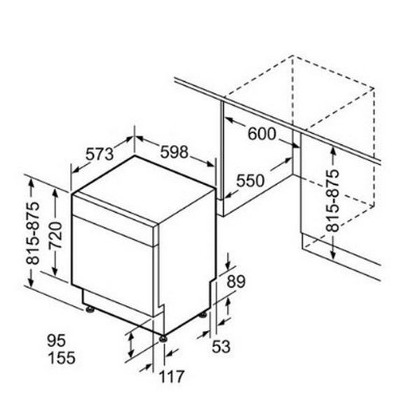 Máy Rửa Chén Bosch HMH.SMI46MS03E Bán Âm Serie 4 - 12+1 bộ