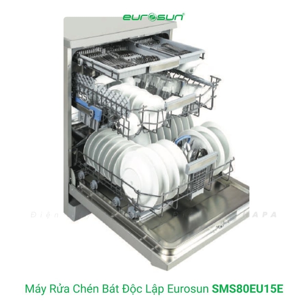 Máy Rửa Chén EUROSUN SMS80EU15E Cao Cấp 14 Bộ - Nhập Khẩu CHLB Đức