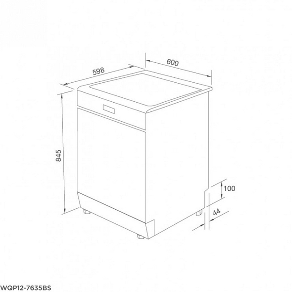 Máy Rửa Chén Malloca WQP12-7635BS Đứng Độc Lập - 15 bộ
