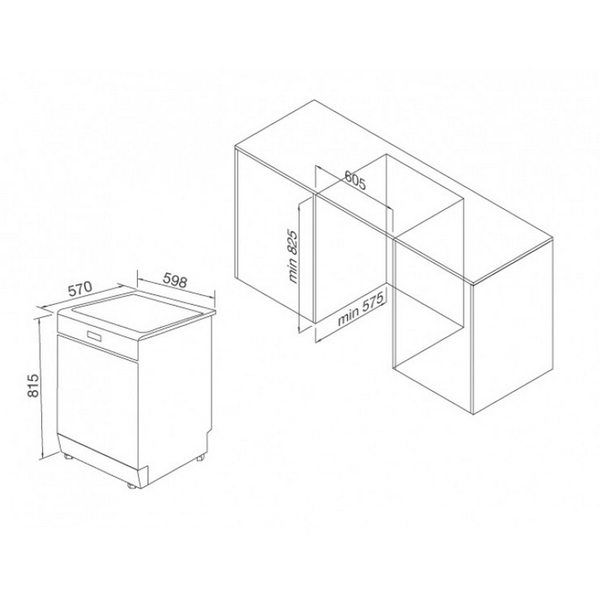 Máy Rửa Chén Malloca WQP12-J7309E E5 Âm Tủ - 14 bộ