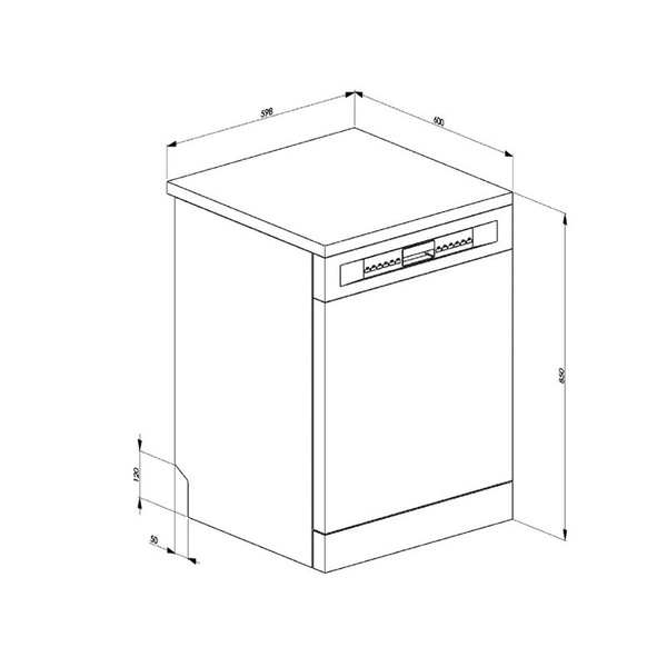 Máy Rửa Chén Độc Lập SMEG LV612SVE 536.24.473 - 12 bộ đồ ăn