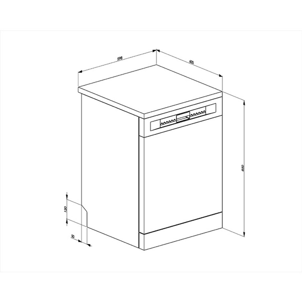 Máy Rửa Chén Độc Lập SMEG LVS222XIN 536.24.563 - 13 bộ đồ ăn