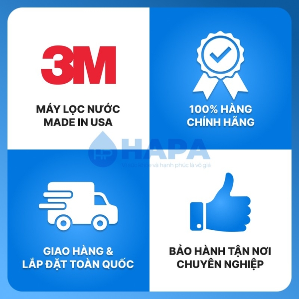Máy Lọc Nước 3M Mỹ được cung cấp chính hãng, giá tốt, miễn phí lắp đặt toàn quốc khi mua tại HAPA VN