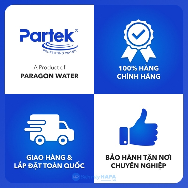 Bộ Lọc Thô 2 Cốc PARTEK P1020-2PRS Series Cao Cấp, Công Nghệ Mỹ