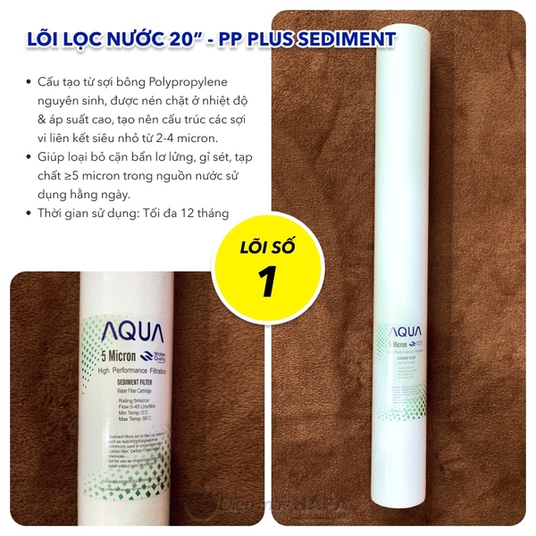 Lõi Lọc Nước PP Plus Sediment Filter 20 inch AQUA - Dùng Cho Mọi Dòng Máy