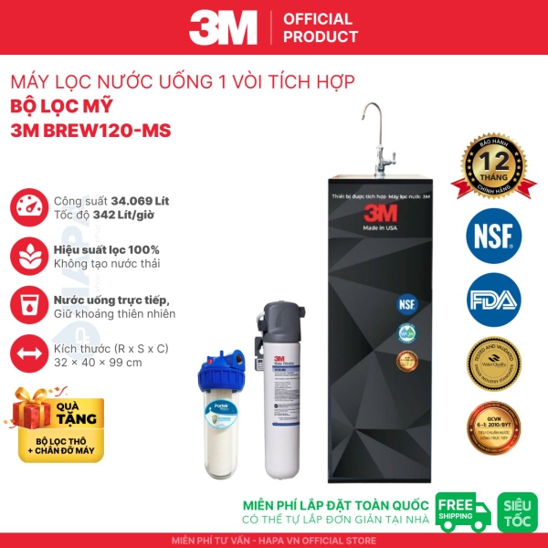 Cây Lọc Nước Uống 3M Không Dùng Điện - Bộ lọc nhập khẩu Mỹ