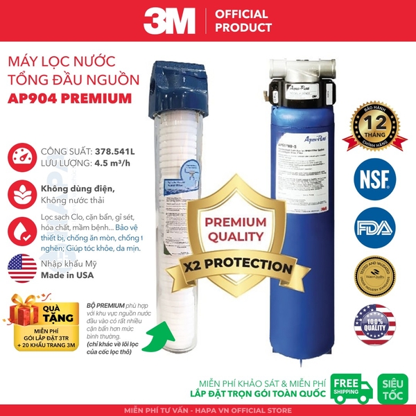 Hệ Thống Lọc Nước Đầu Nguồn 3M AP904 PREMIUM - Nhập Khẩu Mỹ