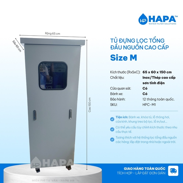 Tủ INOX Đựng Lọc Tổng Đầu Nguồn Sơn Tĩnh Điện Cao Cấp | Thiết Kế Theo Yêu Cầu